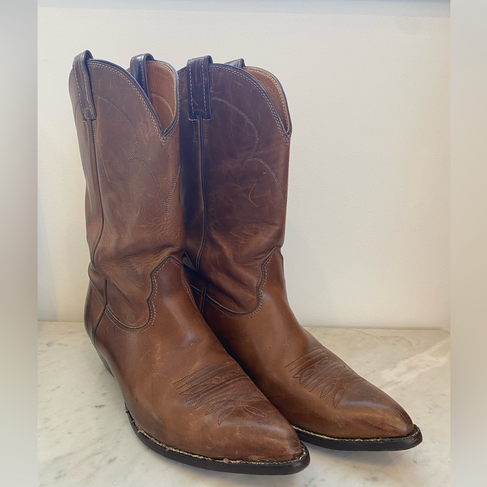 Vintage Mens Western Boots Made in USA Nocona 10 D